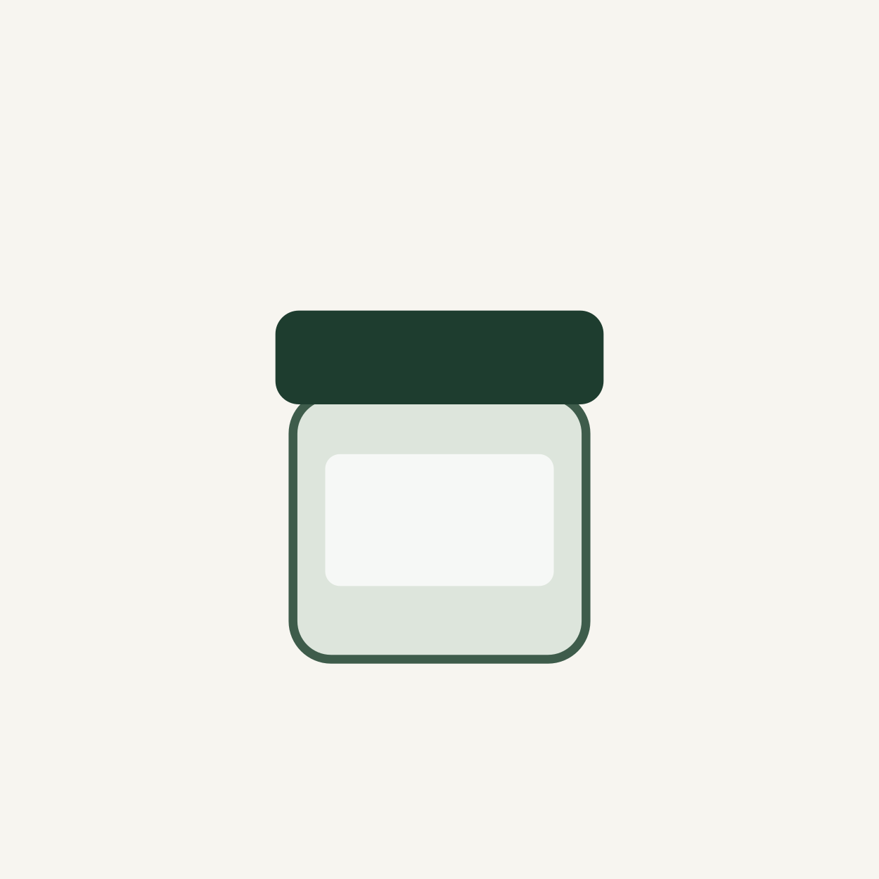 크림 단지 (이중캡)